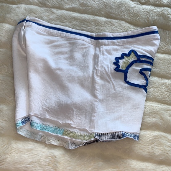 Tamara Catz embroidered gauze Shorts size 10 - Picture 3 of 13